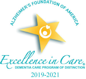 Badge for excellence in care from alzheimer's foundation of america