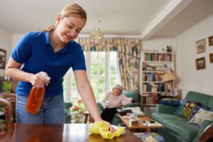 At-Home Care Aid Cleaning For Independent Senior